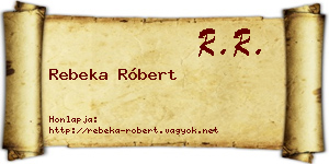 Rebeka Róbert névjegykártya